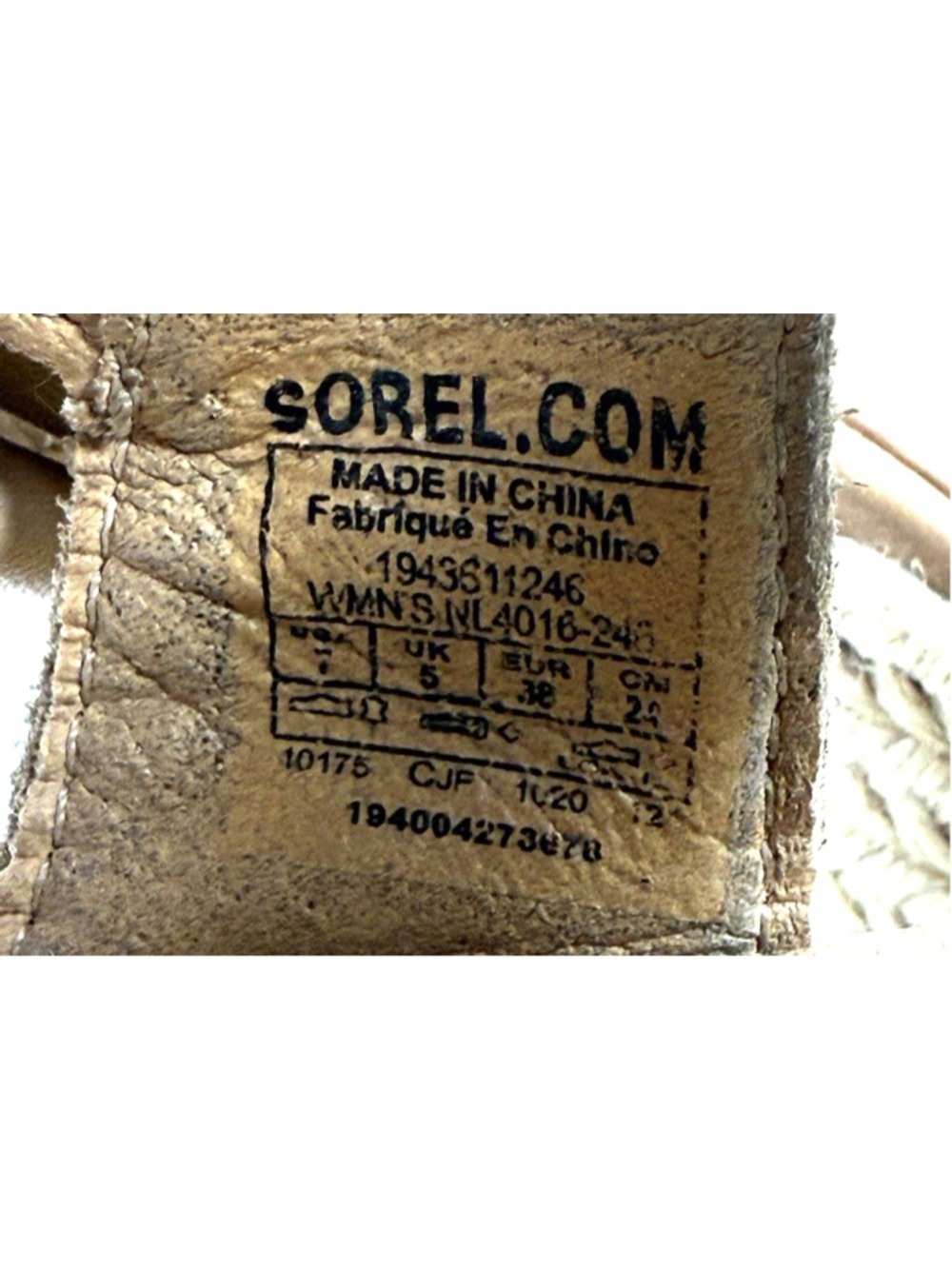 Sorel Cameron Wedge Cork Slingback Sandal Size 7 BEIGE - Picture 5 of 16